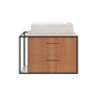 Lacava - Metal frame  for wall-mount under-counter vanity LIN-VS-24R. Sold together with the cabinet and countertop.  W: 24'', D: 21'', H: 16''. - Powder Coated Brass