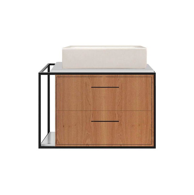 Lacava - Metal frame  for wall-mount under-counter vanity LIN-VS-24R. Sold together with the cabinet and countertop.  W: 24'', D: 21'', H: 16''. - Matte White