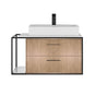 Lacava - Metal frame  for wall-mount under-counter vanity LIN-VS-30R. Sold together with the cabinet and countertop.  W: 30'', D: 21'', H: 16''. - Matte White