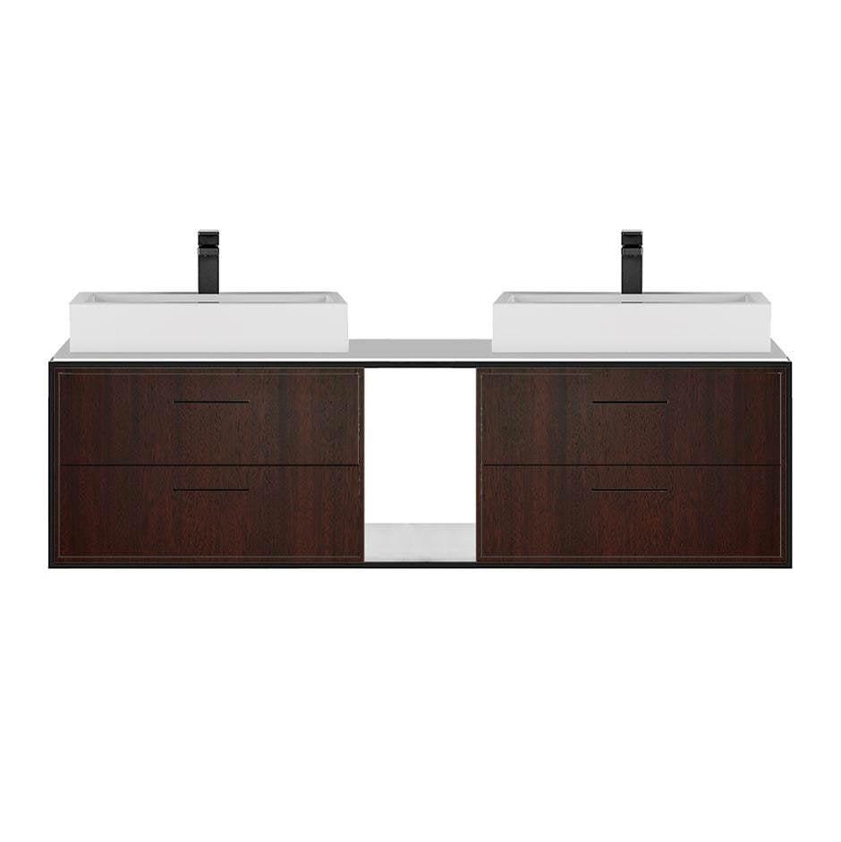 Lacava - Solid surface countertop for wall-mount under-counter vanity LIN-VS-60A. - Marmo
