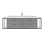 Lacava - Metal frame  for wall-mount under-counter vanity LIN-VS-60B. Sold together with the cabinet and countertop.  W: 60'', D: 21'', H: 16''. - Brass Powder Coated