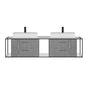 Lacava - Solid surface countertop for wall-mount under-counter vanity LIN-VS-72A. - Lava