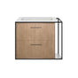 Lacava - Solid surface countertop for wall-mount under-counter vanity LIN-UN-24LF. - Marmo