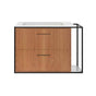 Lacava - Metal frame  for wall-mount under-counter vanity LIN-UN-30L. Sold together with the cabinet and countertop.  W: 30'', D: 21'', H: 20''. - Matte Black