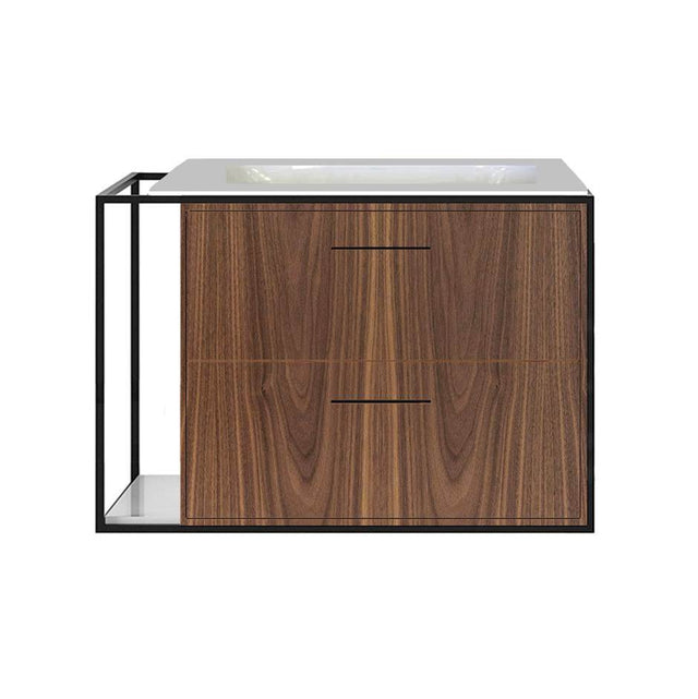 Lacava - Metal frame  for wall-mount under-counter vanity LIN-UN-30R. Sold together with the cabinet and countertop.  W: 30'', D: 21'', H: 20''. - Matte White