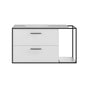 Lacava - Metal frame  for wall-mount under-counter vanity LIN-UN-36L. Sold together with the cabinet and countertop.  W: 36'', D: 21'', H: 20''. - Matte White