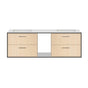 Lacava - Solid surface countertop for wall-mount under-counter vanity LIN-UN-60A. - Lava