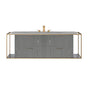 Lacava - Metal frame  for wall-mount under-counter vanity LIN-UN-60B. Sold together with the cabinet and countertop.  W: 60'', D: 21'', H: 20''. - Matte White