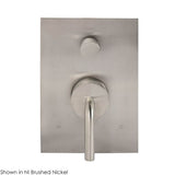 TRIM ONLY - Balanced Mixer with 2-way diverter with curved lever handle and square backplate  - Flow rate: 4.0 GPM (43.5 PSI)