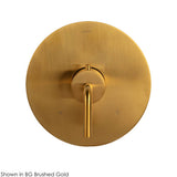 TRIM ONLY - Regular Thermostat, flow rate 10 GPM, curved lever handle on round knob, round backplate