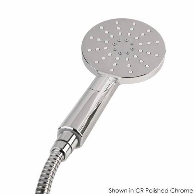 Lacava - Hand-held round shower head with 59-inch flexible hose and three function variable spray - Polished Chrome