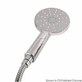 Lacava - Hand-held round shower head with 59-inch flexible hose and three function variable spray - Polished Chrome