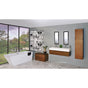 Lacava - Wall-mount under-counter vanity with finger pulls on two drawers, both drawers have Ushapednotch for plumbing. - Gloss White