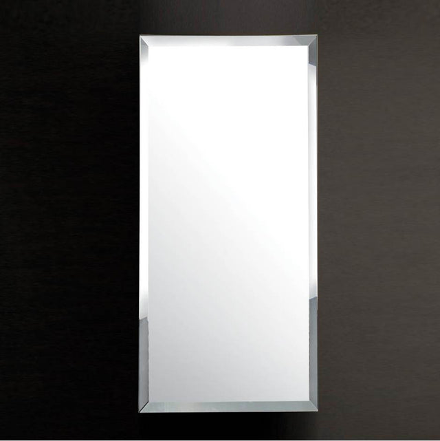 Lacava - Wall- mount beveled mirror with chrome edges. W; 19'', H: 34'', D: 1''. - Polished Chrome