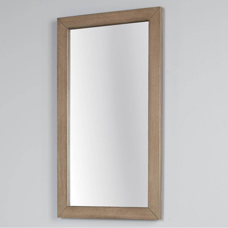 Lacava - Wall-mount mirror in metal or wooden frame. W: 19'', H: 34'', D: 1''. - Powder Coated Brass