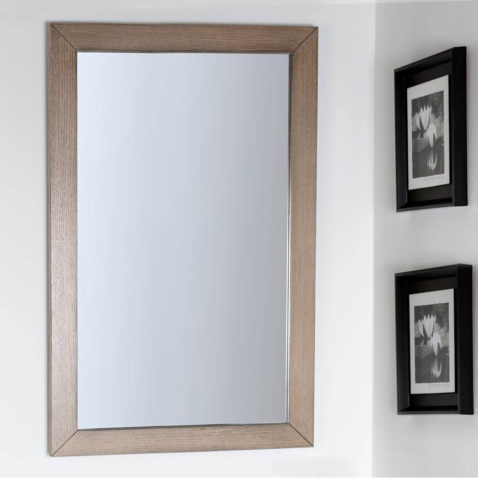 Lacava - Wall-mount mirror in metal or wooden frame. W: 23'', H: 34'', D: 1''. - Powder Coated Brass