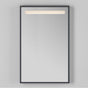 Lacava - Wall-mount mirror in wooden or metal frame with LED light behind sand blasted frosted section on top. W:23'', H:34'', D: 2''. - Matte White