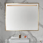 Lacava - Wall-mount mirror in wooden or metal frame with LED light behind sand blasted frosted section on top. W:53'', H:34'', D: 2''. - Matte White