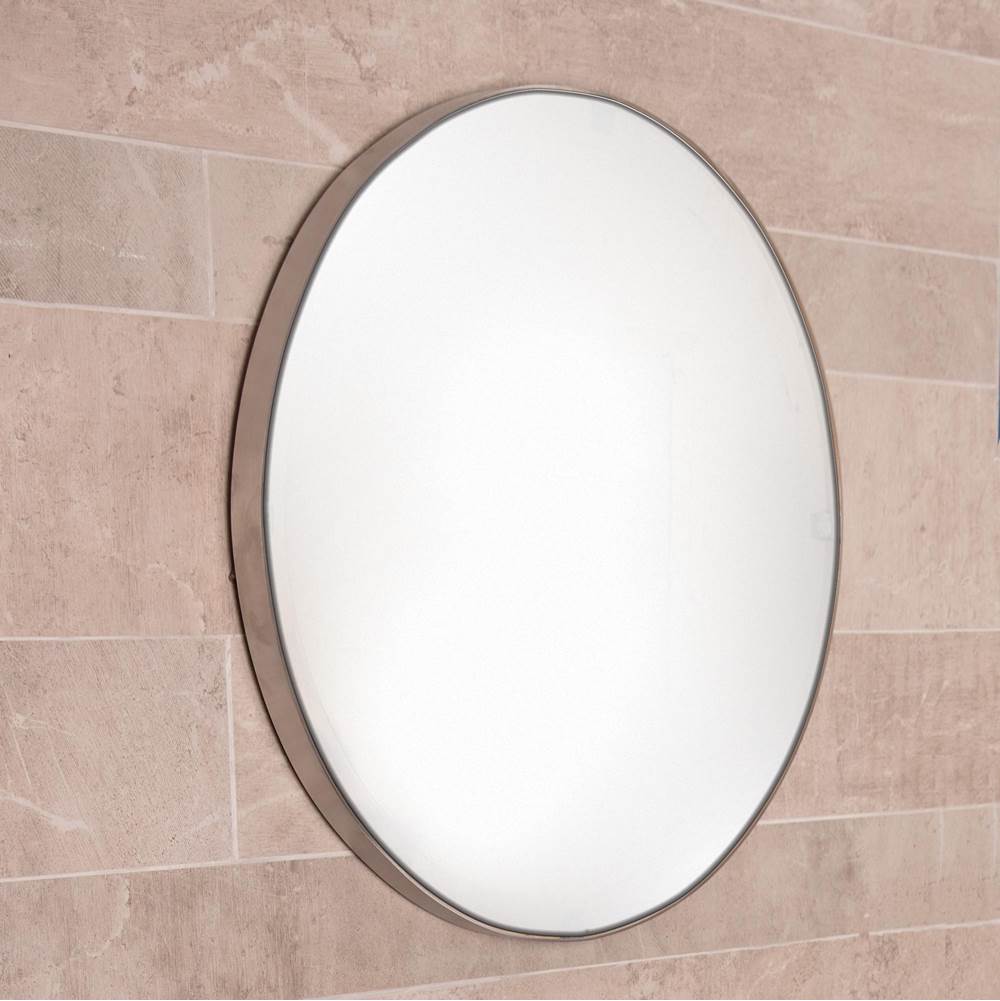 Lacava - Wall-mount mirror with metal frame and eye bracket. - Powder Coated Brass