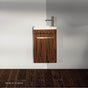 Lacava - Wall-mount under-counter vanity with one adjustable shelf behind a door, brushed stainless steel pull can be used as a towel  bar. - Gloss Ardesia
