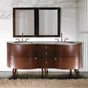 Lacava - Free-standing under-counter double vanity, with five drawers and brushed nickel pulls. 72''W x 22 ''D x 31 1/2''H, countertop sold separately. - Gloss Ardesia