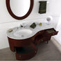 Lacava - Countertop for vanity FLO-F-60L, with a cut-out for Bathroom Sink 33LA, 60 1/2''W, 21 3/4''D, 1 1/4''H. - Bianco, Stone