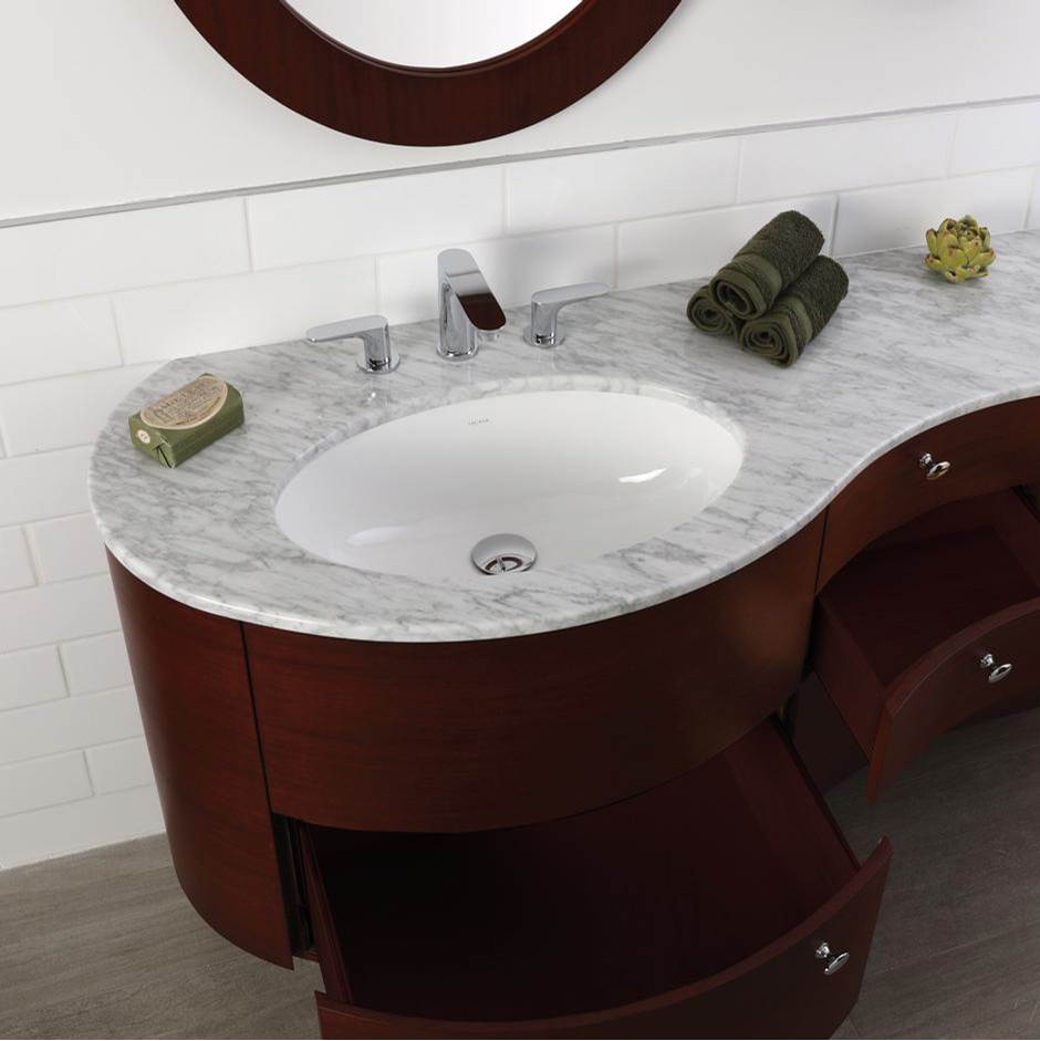 Lacava - Countertop for vanity FLO-F-48L, with a cut-out for Bathroom Sink 33LA, DX and SX. - Lava