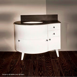 Lacava - Free-standing wood base with three drawers and one door, washbasin on the right, 42''W, 21 1/2''D, 31 1/2''H - Gloss Ardesia