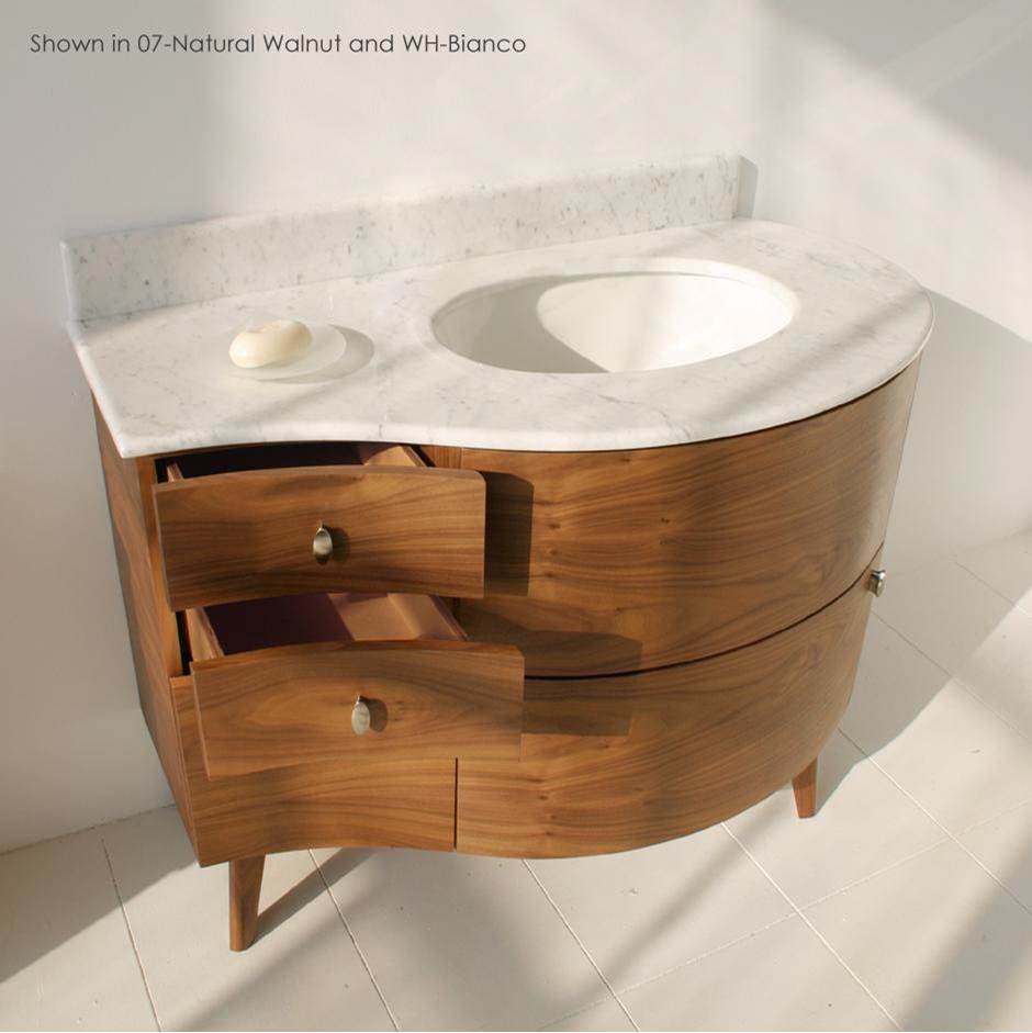 Lacava - Free-standing wood base with three drawers and one door, washbasin on the right, 42''W, 21 1/2''D, 31 1/2''H - Natural Cherry