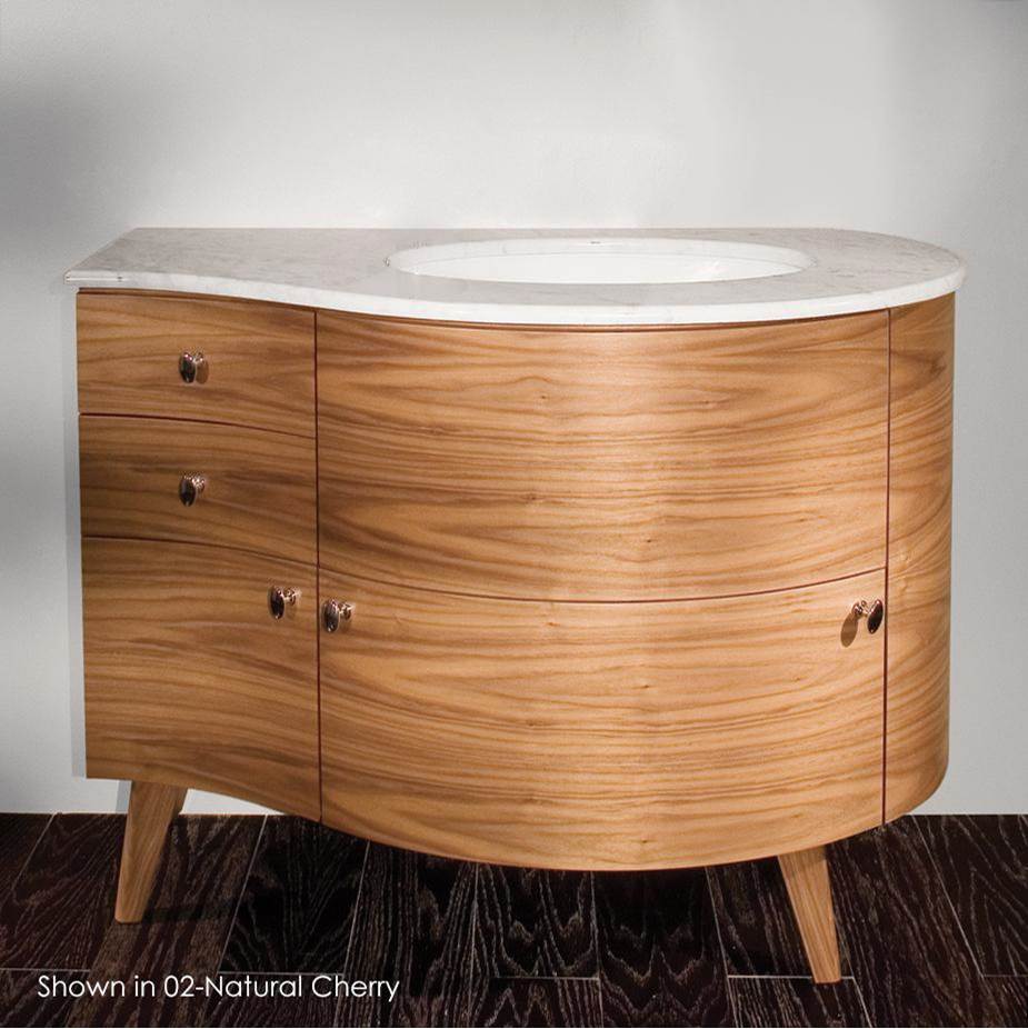 Lacava - Countertop for vanity FLO-F-42L, with a cut-out for Bathroom Sink 33LA,  42 1/2''W, 21 3/4''D, 1 1/4''H. - Bianco, Stone