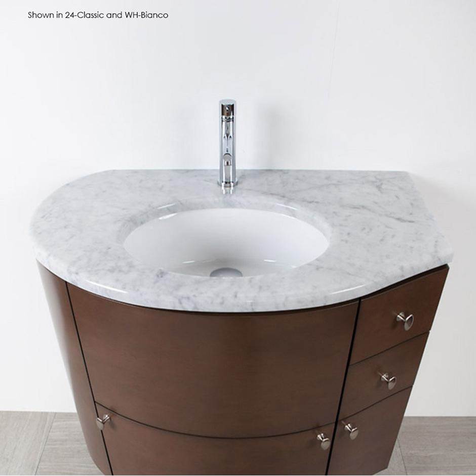 Lacava - Countertop for vanity FLO-F-36L, with a cut-out for Bathroom Sink 33LA, DX and SX. - Lava