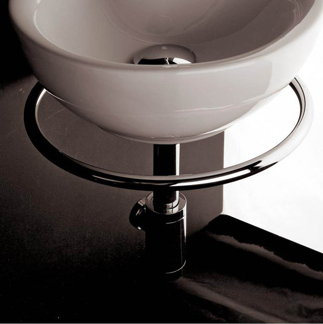 Lacava - Towel bar for MI013, 13 3/4''DIAM - Matte Black Metal