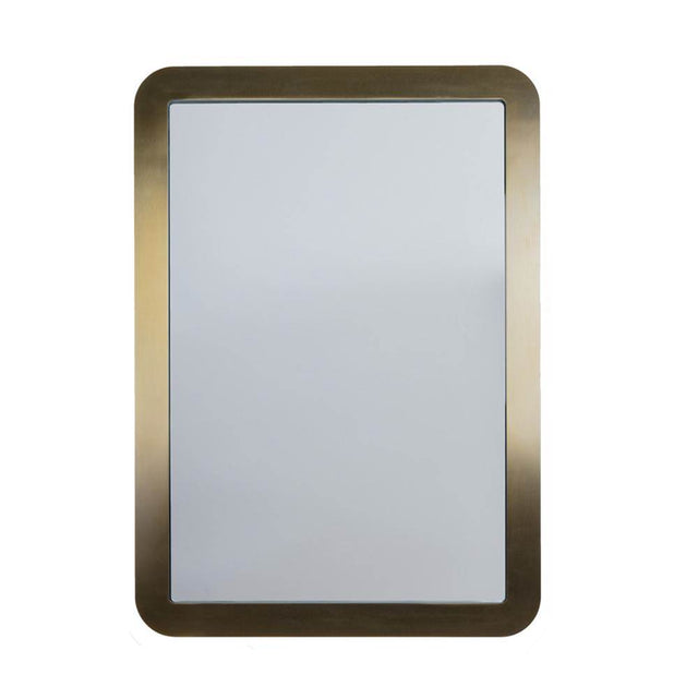 Lacava - Wall hung mirror with metal frame surround. Can be mounted in multiple orientations, add on ACC4 LED lighting available. 34''W, 42''H - Matte White