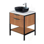 Lacava - Countertop  for vanity NAV-UN-24 - faucet holes centered behind the sink unless specified in another location. W: 24'', D: 22'', H: 1''. - Obsidian