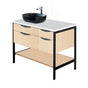 Lacava - Countertop in white solid surface, stone or quartz, for vanity NAV-VS-36L,  W: 36'', D: 22'', H: 1''. - Marmo