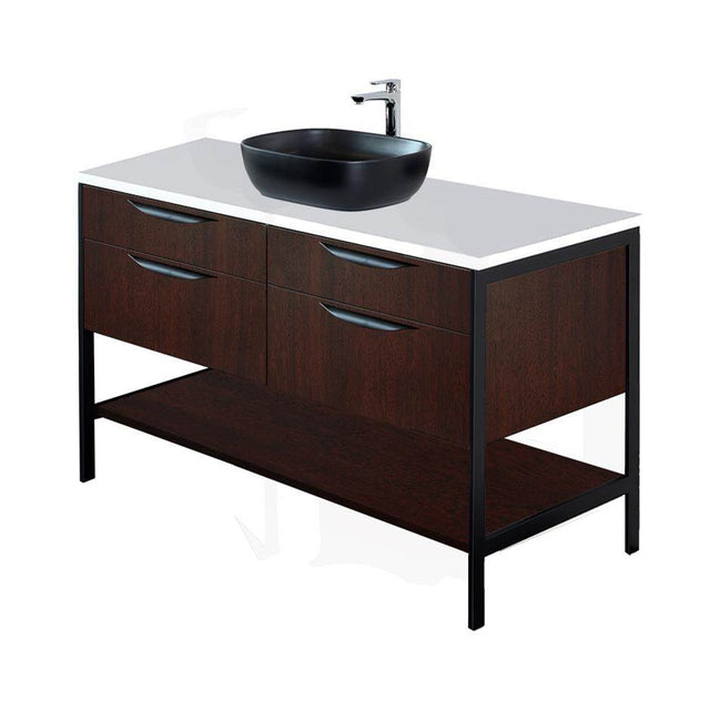 Lacava - Metal frame  for free standing  under-counter vanity NAV-VS-48. Sold together with the cabinet.  W: 47 1/2'', D: 21 3/4'', H: 29''. - Powder Coated Brass