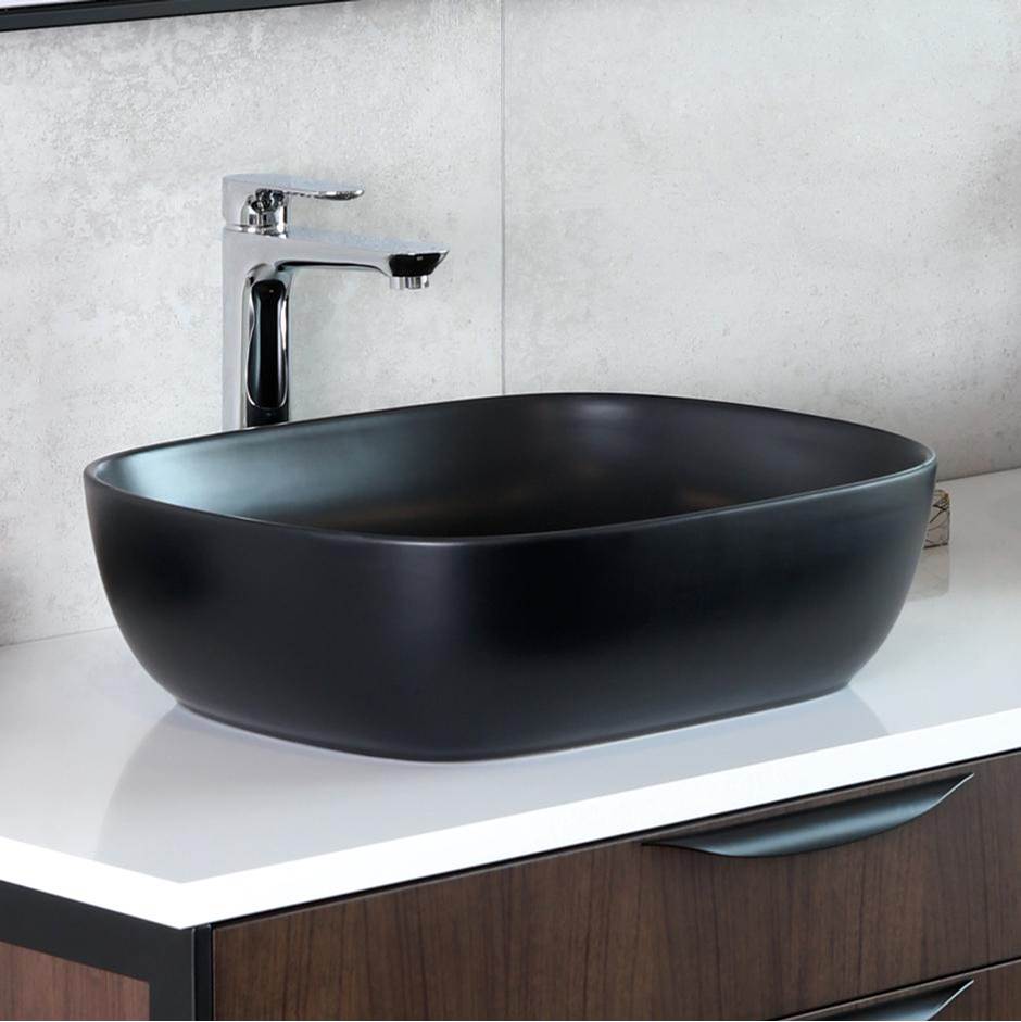 Lacava - Vessel  porcelain lavatory without an overflow - Matte Black