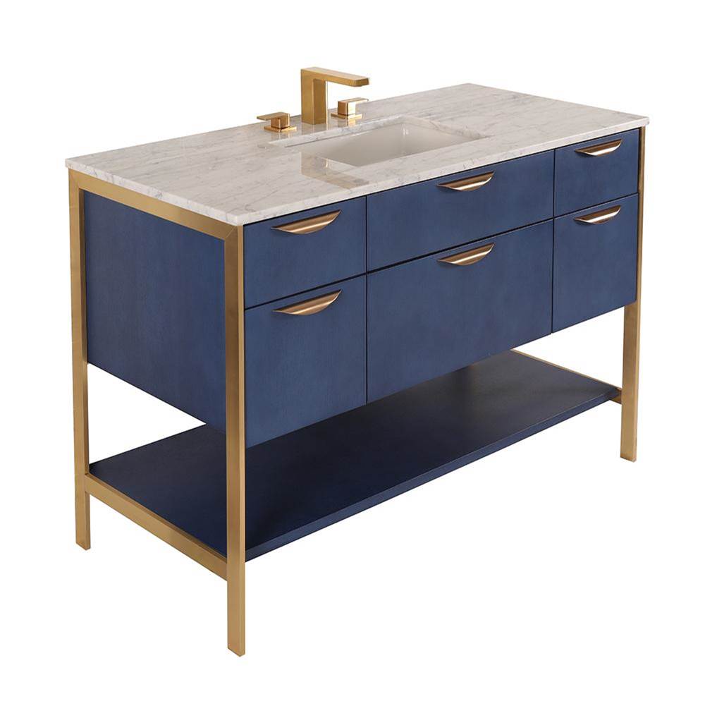 Lacava - Metal frame  for free standing  under-counter vanity NAV-UN-48. Sold together with the cabinet.  W: 47 1/2'', D: 21 3/4'', H: 34 1/4''. - Matte Black