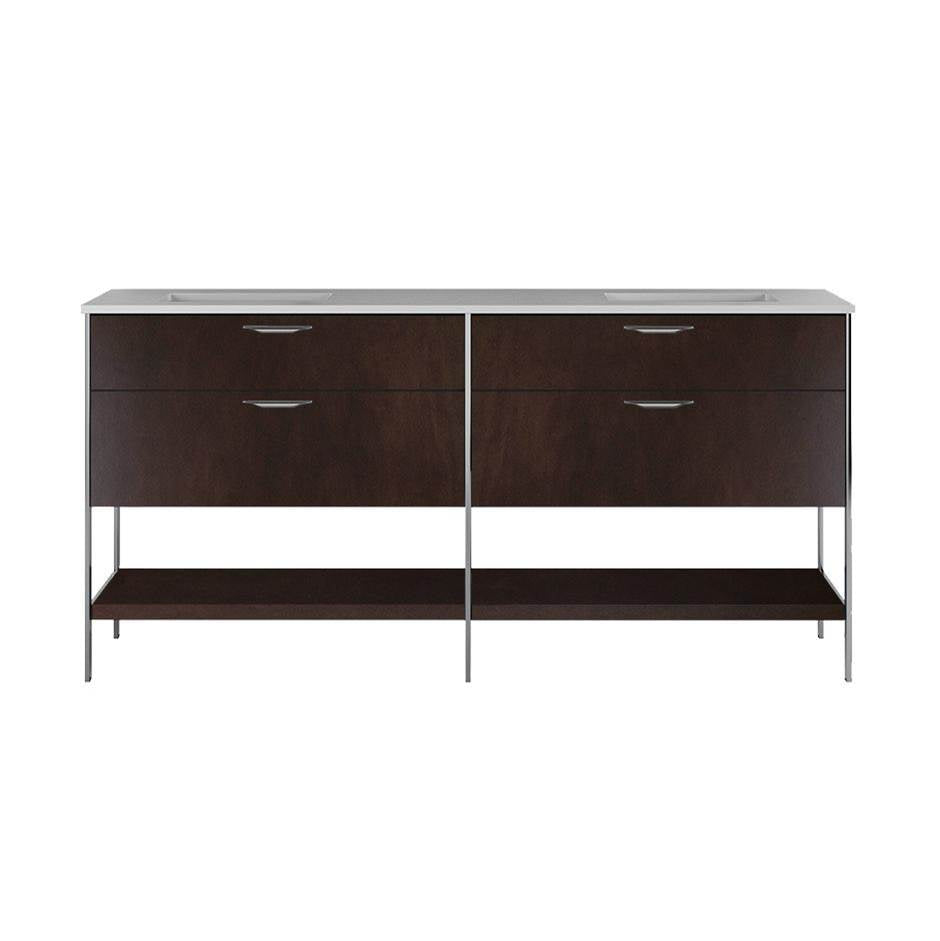 Lacava - Metal frame  for free standing  under-counter vanity NAV-UN-72. Sold together with the cabinet.  W: 71 1/2'', D: 21 3/4'', H: 34 1/4''. - Matte Black
