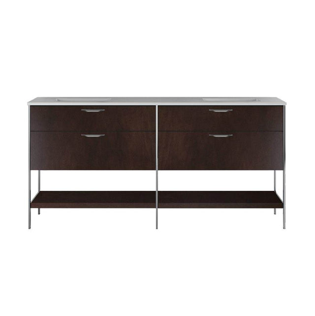 Lacava - Metal frame  for free standing  under-counter vanity NAV-UN-72. Sold together with the cabinet.  W: 71 1/2'', D: 21 3/4'', H: 34 1/4''. - Powder Coated Brass