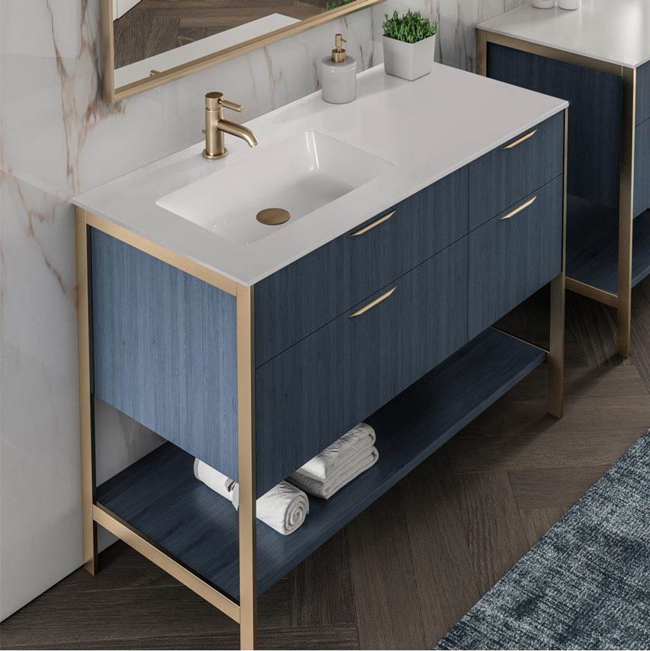 Lacava - Vanity top solid surface Bathroom Sink with overflow. - Gloss White
