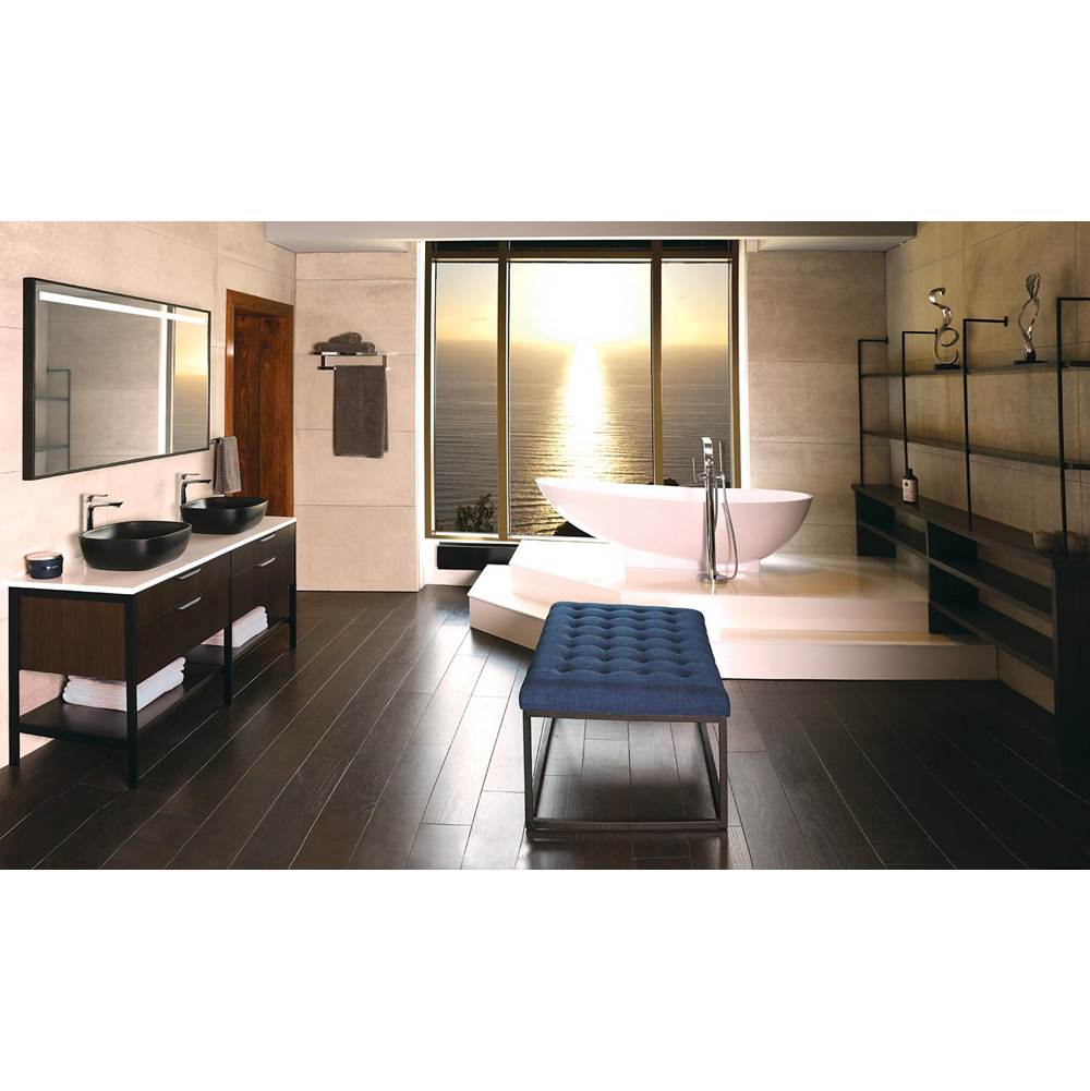 Lacava - Metal frame  for free standing  under-counter vanity NAV-VS-72. Sold together with the cabinet.  W: 71 1/2'', D: 21 3/4'', H: 29''. - Powder Coated Brass