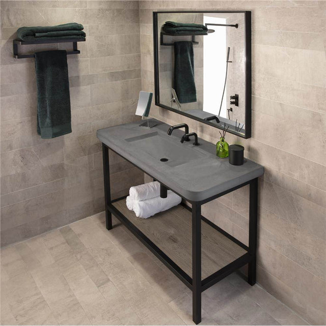 Lacava - Vanity top sink made of concrete no overflow, used with NTR-FF-66 or NTR-ADA-66 console stand. - Matte White