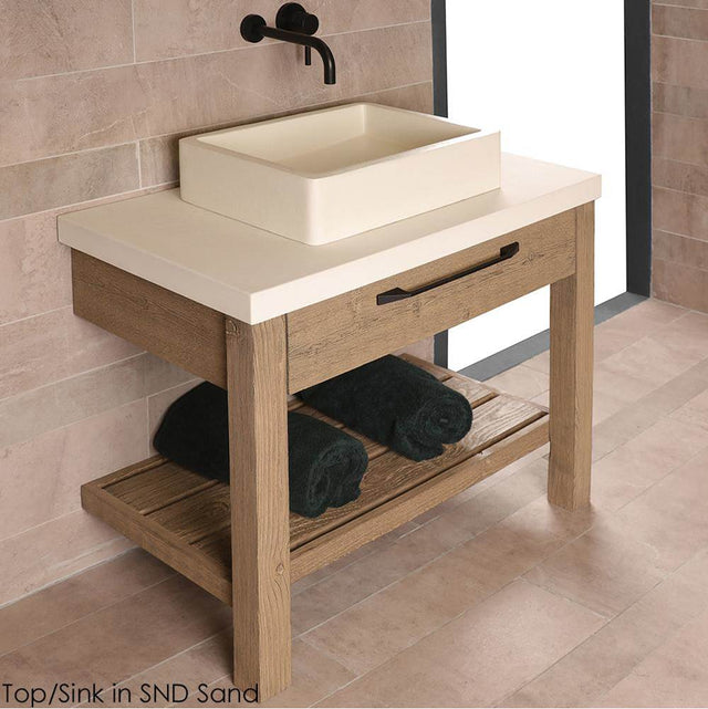 Lacava - Countertop made of concrete for vanity NTR-VS-30 - Terracotta