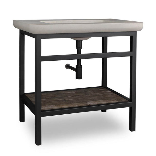 Lacava - Floor-standing metal console stand made of stainless steel. It must be attached to wall. Sink CT370 sold separately.  33''W, 21''D, 32''H - Brushed Stainless Steel
