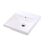 Lacava - wall-mounted porcelain  Bathroom Sink with overflow and with 01 - one faucet hole, 02 - two faucet holes, 03 - three faucet holes in 8'' spread. - White