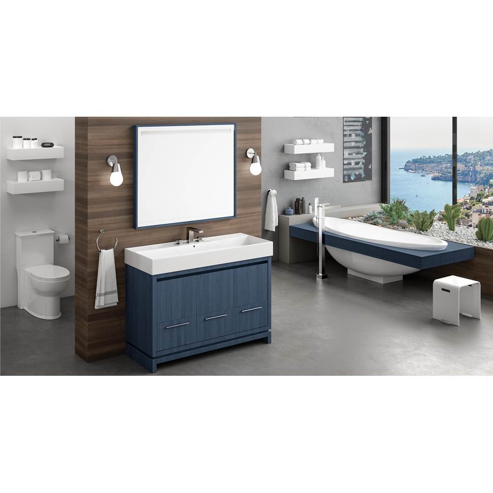 Lacava - Wall-mounted or vessel porcelain washbasin with overflow - White