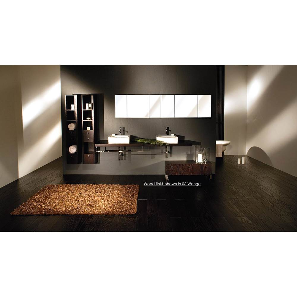 Lacava - Wall-mount wooden countertop with polished stainless steel brackets. Cut-outs provided upon request. 40''W, 19 3/4''D, 2 1/4''H. - Matte Olive Green