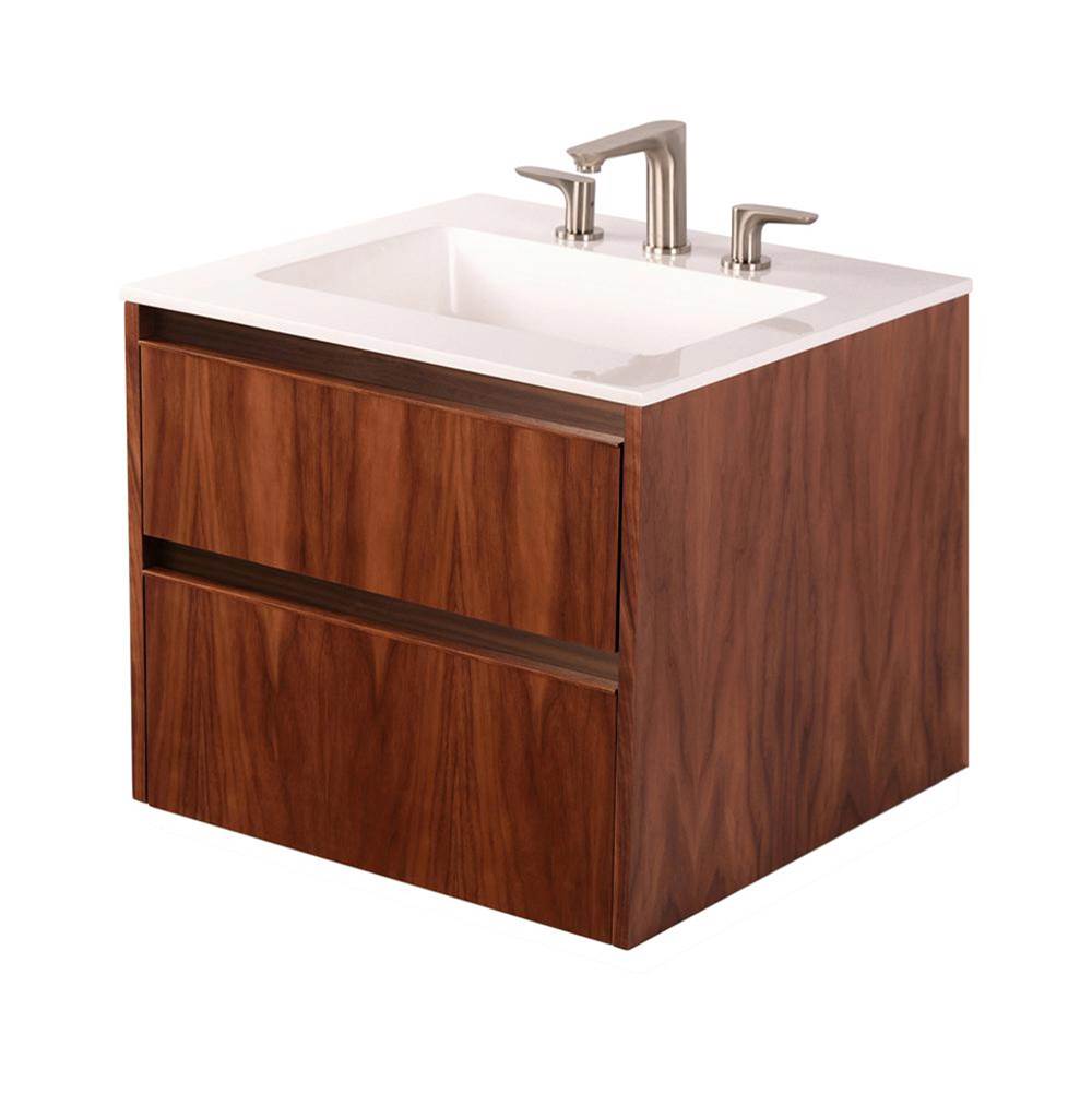 Lacava - Wall-mount under-counter vanity with two drawers and plumbing notch in back. 35-3/4''W, 21-7/8''D, 19-1/2''H -  Standard finish group - Standard Finish Option