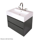 Lacava - Wall-mount under-counter vanity with two drawers and plumbing notch in back. - Ash Gray
